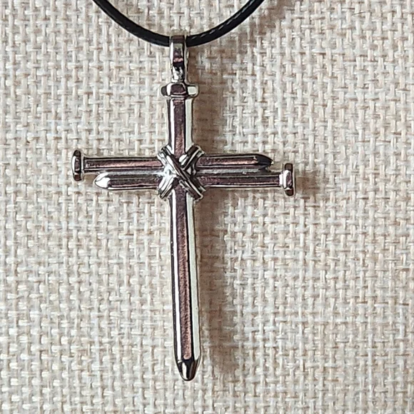Silver Cross Pendant Necklace - Picture 3 of 7